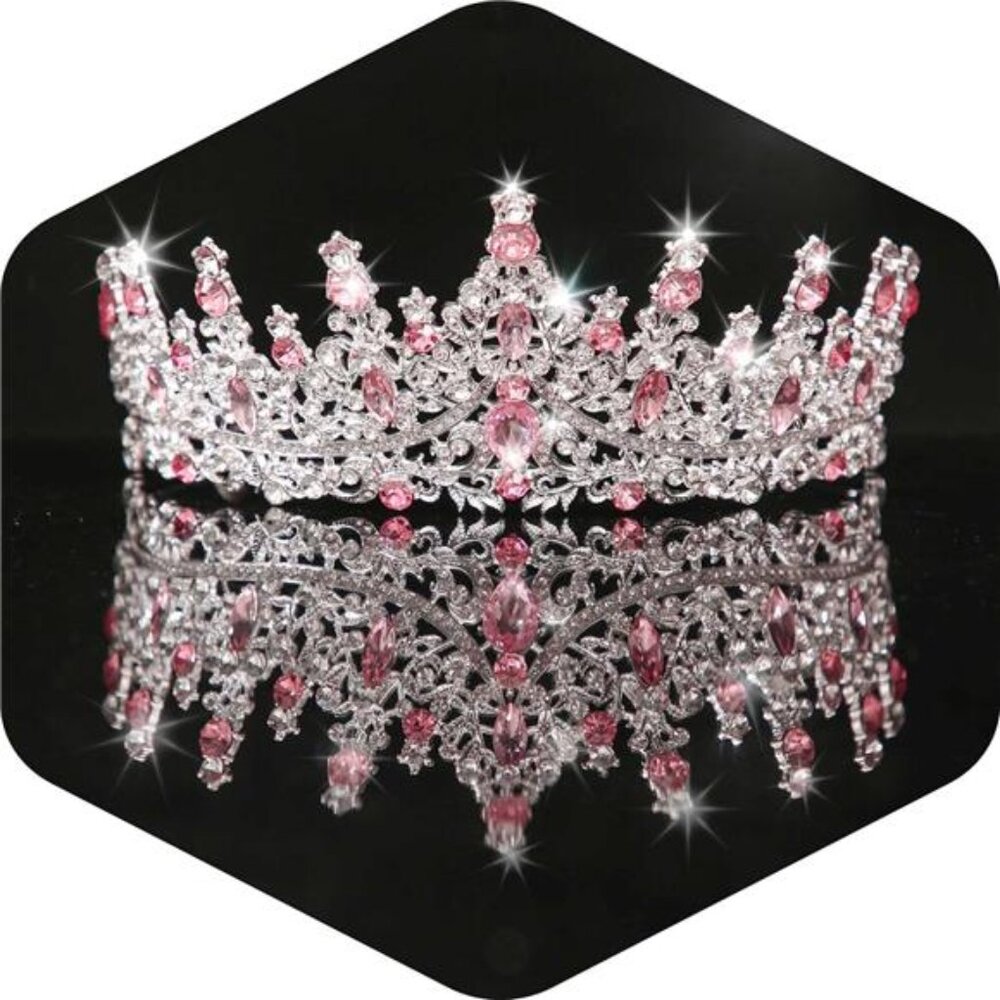 Crystal Crowns and Tiaras Headband Pink - Picture 1 of 6